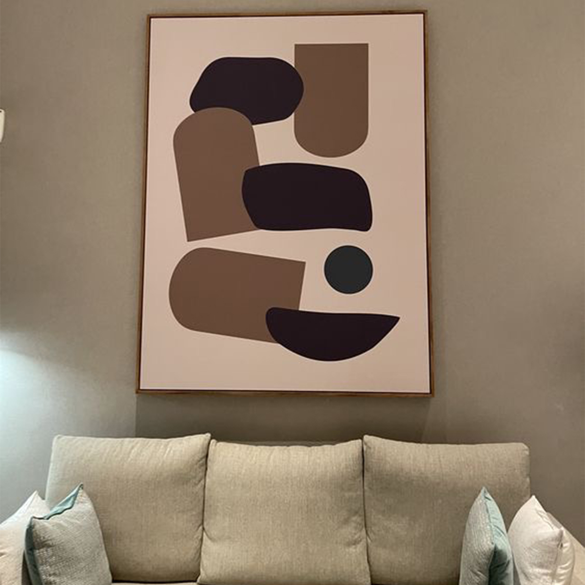 تابلوی مدرن انتزاعی با ترکیب رنگهای طبیعی