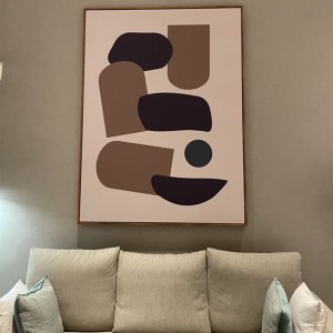 تابلوی مدرن انتزاعی با ترکیب رنگ‌های طبیعی